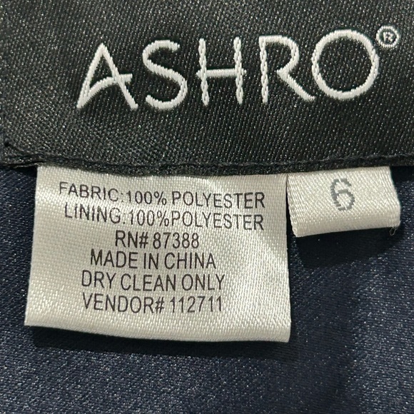 Ashro Jacket Dress Set Mother Of The Bride Formal Navy White Midi Wmns 6 NWOT - Picture 2 of 16